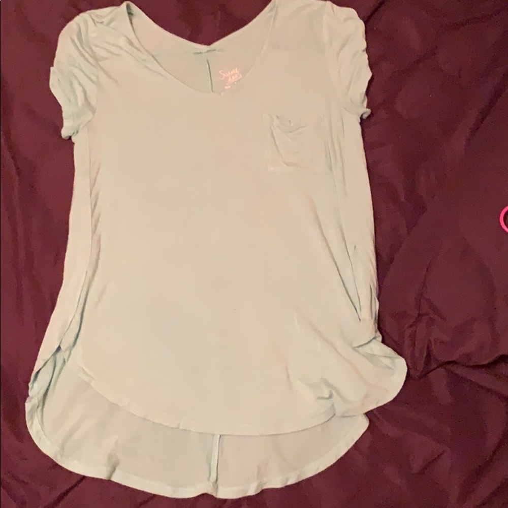 Sweet tee teal high low shirt